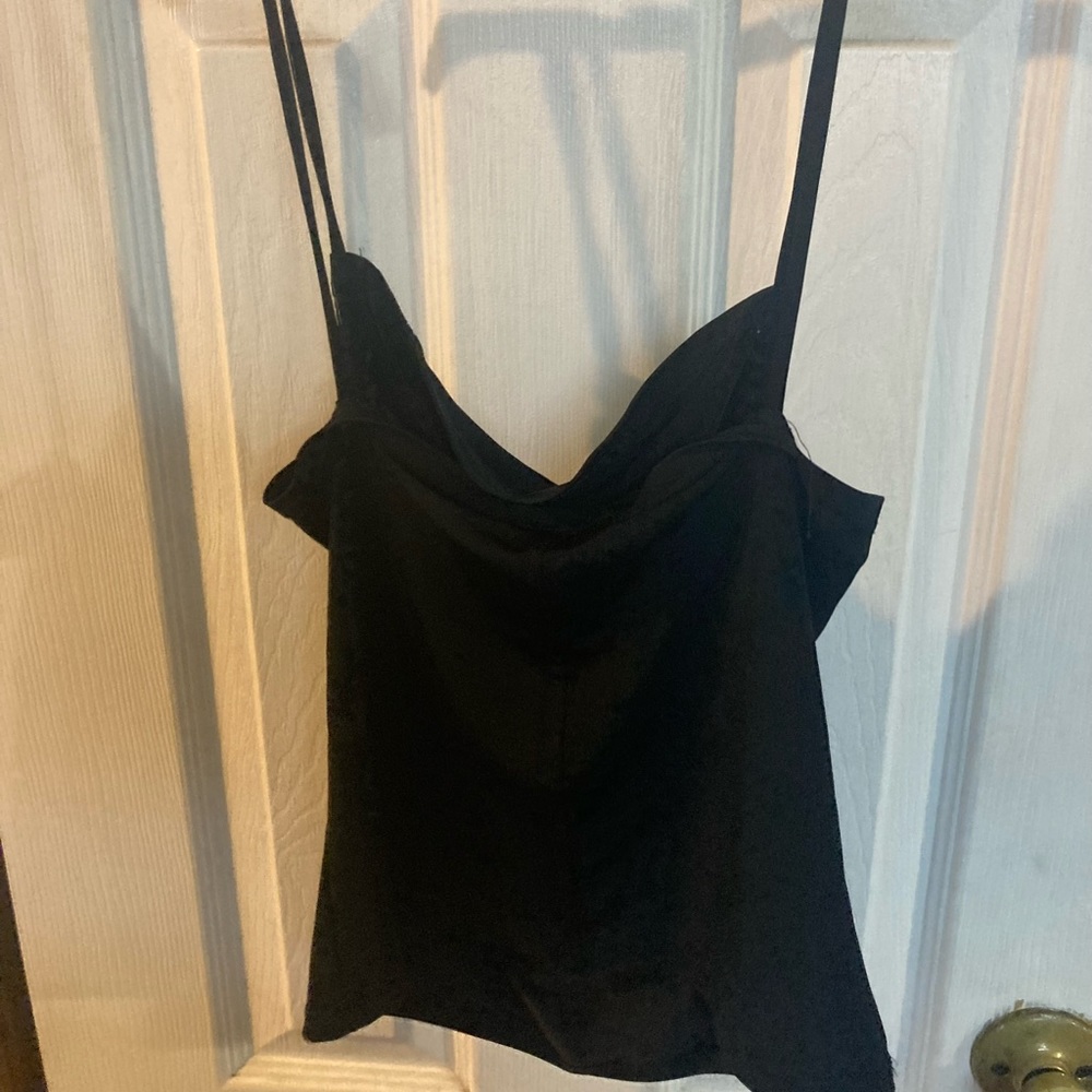 Joule Black Scrunch Tank Top